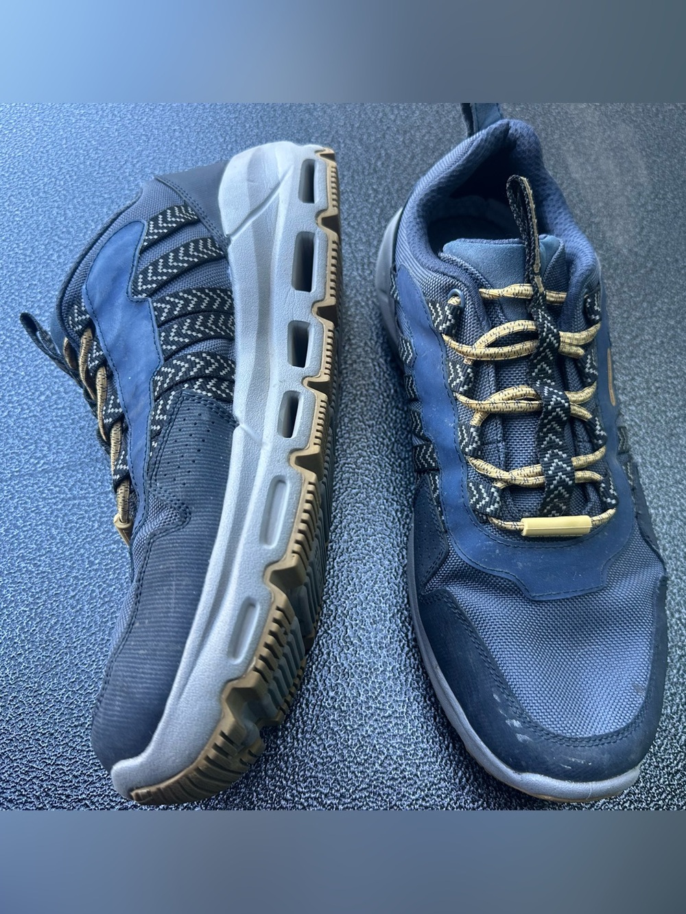 Skechers Navy and Tan Men's Casual Athletic Sneakers